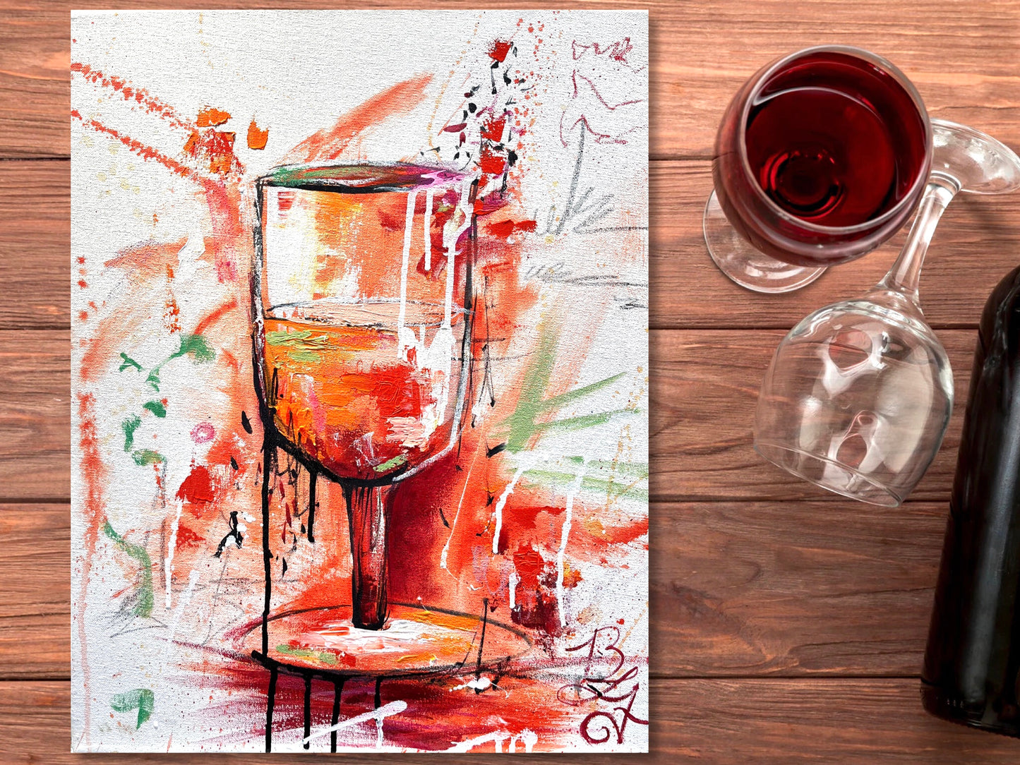 20 Minute Speed Painting of Wine Glass